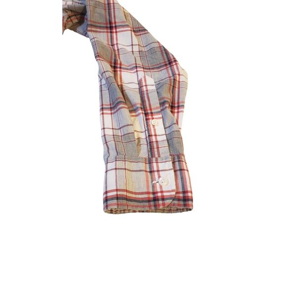 J. Crew Shirt‎ Mens Medium M Red Plaid Check Button Up Long Sleeve Preppy Casual - Picture 9 of 13
